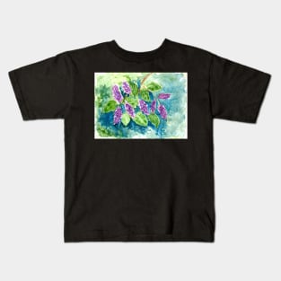 Spring Lilacs in Watercolor Kids T-Shirt